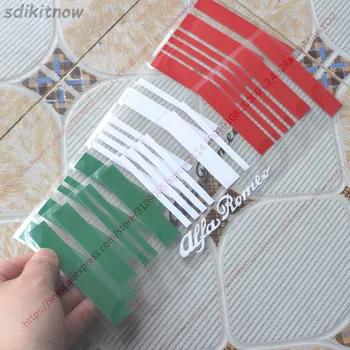 

9x25cm Made in Italy Flag Bar Code Car funny Sticker PVC Decal Styling For Alfa Romeo GT 159 156 147 giulietta mito stelvio