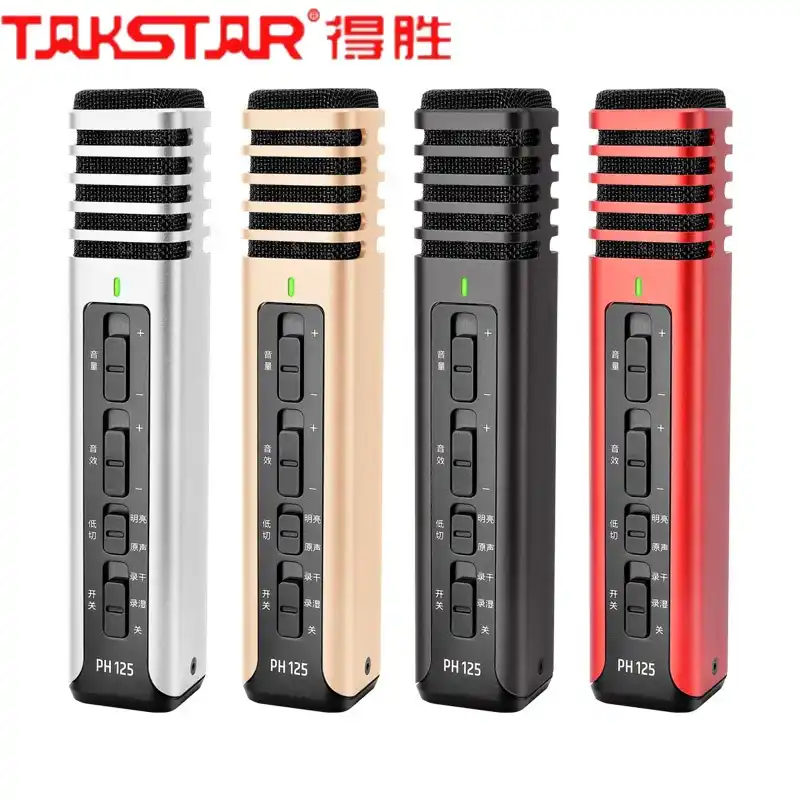 Takstar Ph 125 Live Broadcast Karaoke Microphone Suitable For Smartphone And Tablet Pc Compatible With Android Ios System Microphones Aliexpress