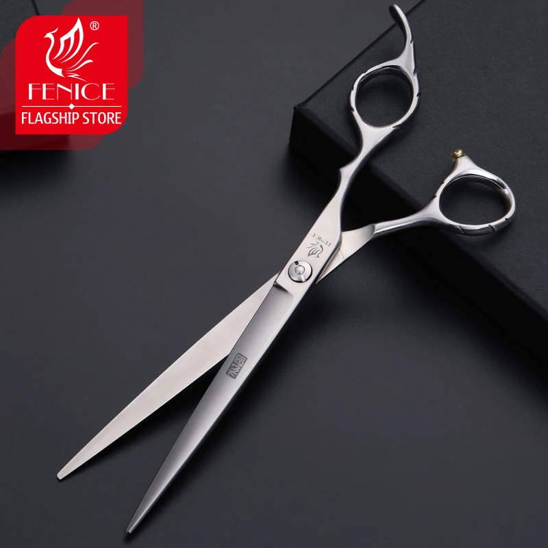 Fenice 7.5 inch Professional Premium Sharp Edge Dog Pet Grooming Scissors Cutting shears kits with Non-slip handle
