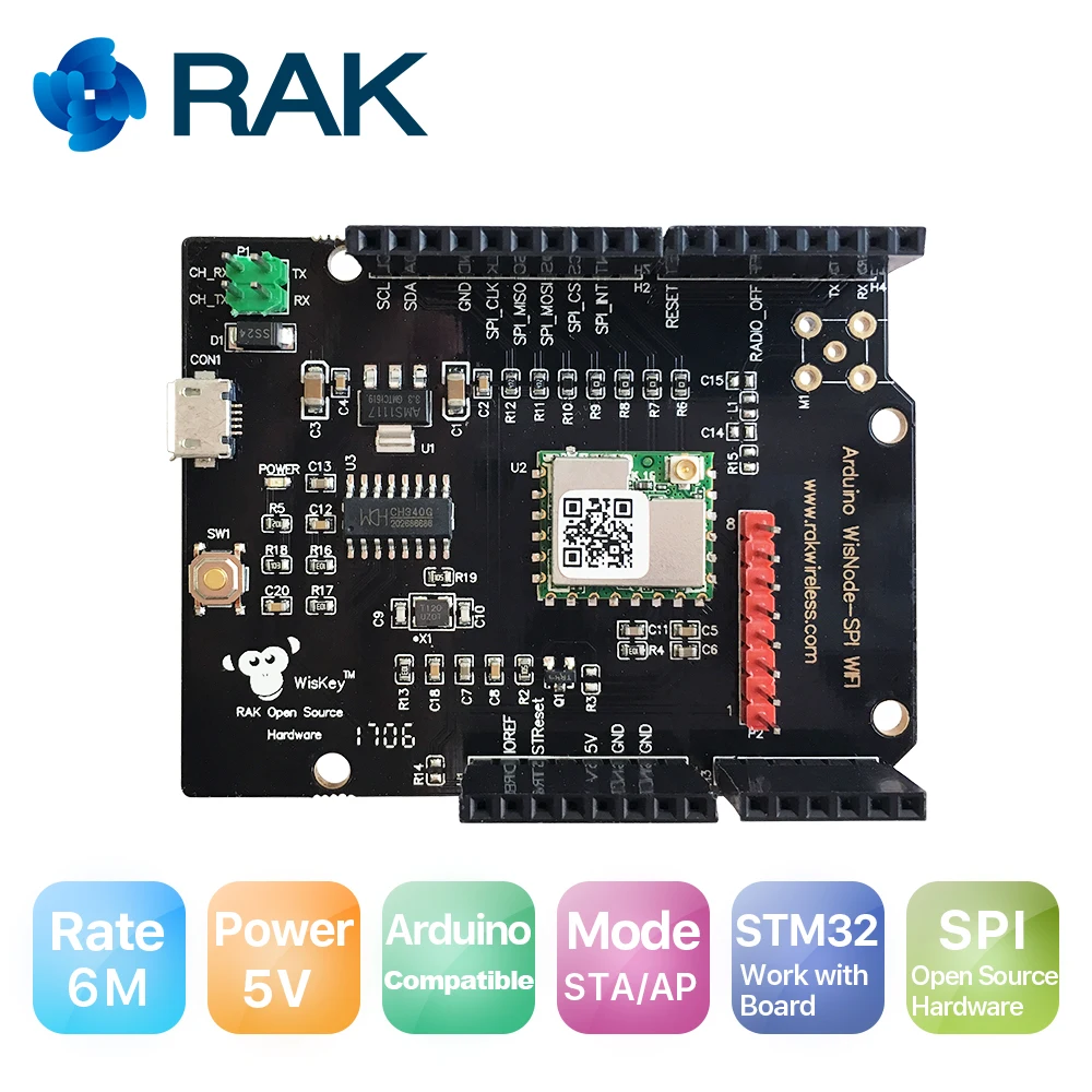 WisNode SPI RAK439 Совет по развитию (EVK) Arduino Щит STM32 F4 SPI/видео WiFi до 6 м|video wifi|board boardvideo board |