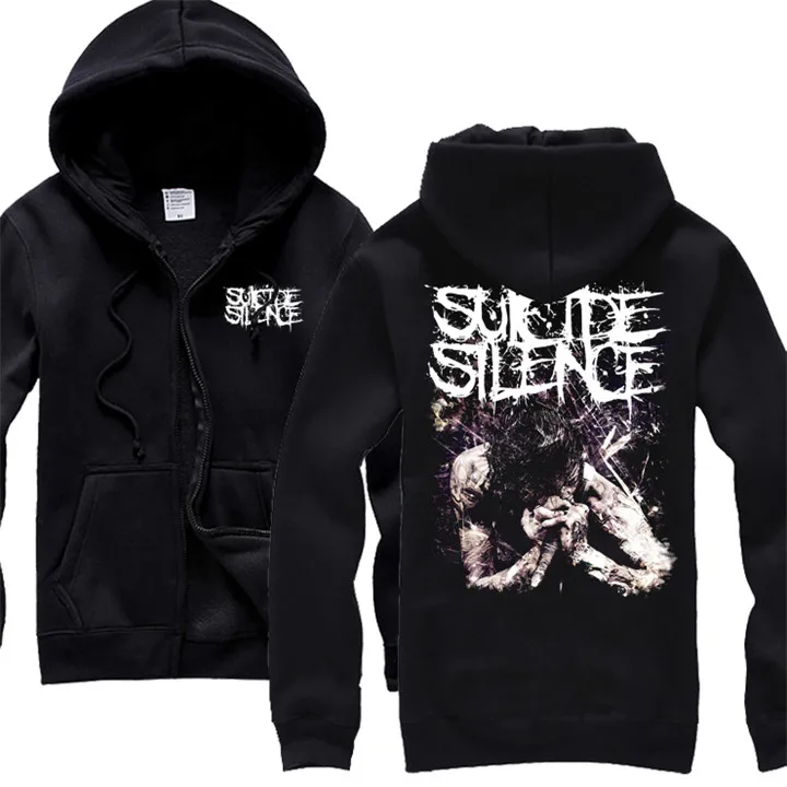 9 видов пуловер на молнии рокер sudadera SUICIDE SILENCE рок Толстовки брендовая одежда тяжелый металл хлопковый свитшот в стиле панк спортивный костюм