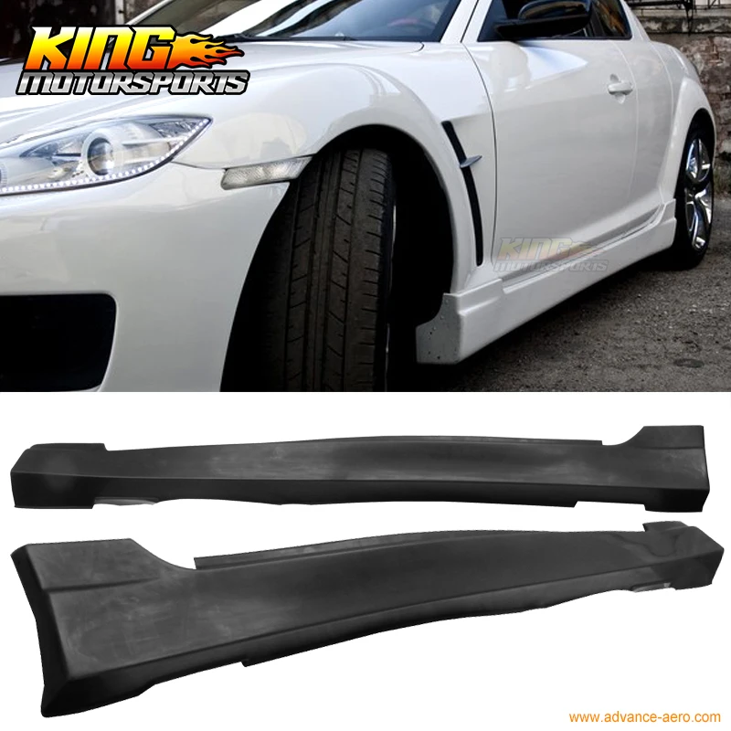 

For 04-07 Mazda RX8 Type SPORT Poly Urethane Side Skirts