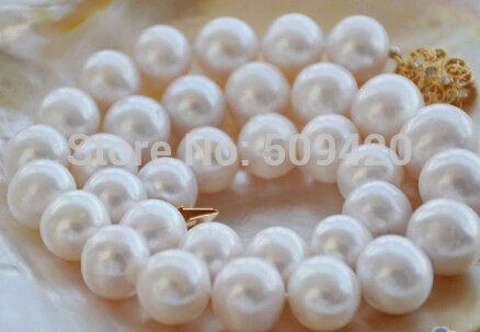 

AAA++ 17" 12mm WHITE ROUND freshwater PEARL NECKLACE NECKLACE