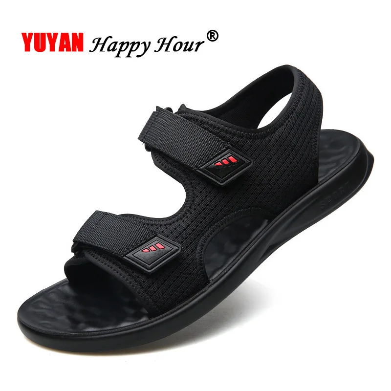 

New 2019 Ins Sandals Men Casual Shoes Male Summer Holiday Black Beach Sandals Non-slip Flat Summer Sandals A1301
