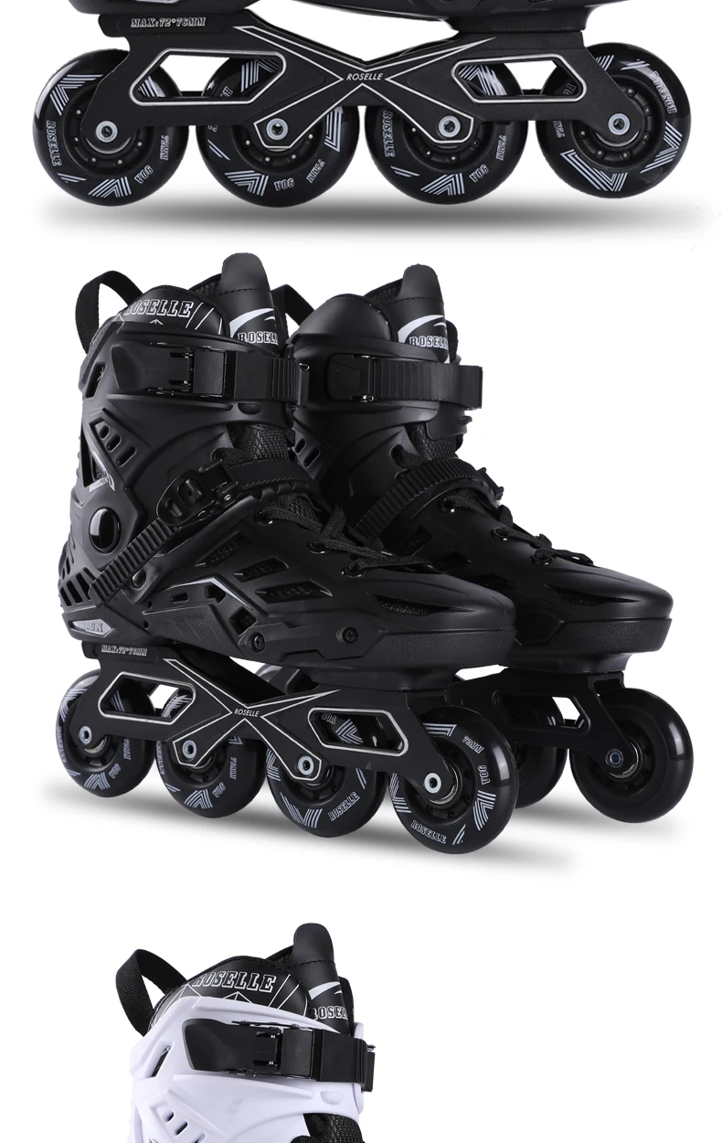 Для женщин Для Мужчин's Фитнес роликовые коньки с Алюминий кадров Rockered колёса из полиуретана для роликовых коньков, для катания на роликовых коньках обувь