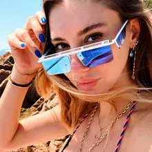 Новые роскошные оправы солнцезащитных очков для Для мужчин и Для женщин площади Безрамное дизайнер солнцезащитные очки унисекс Винтаж очки