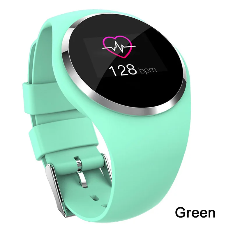 Greentiger Q1 Смарт-часы фитнес-трекер для измерения сердечного ритма водонепроницаемые носимые устройства умные часы для мужчин и женщин часы для IOS Android - Цвет: Зеленый