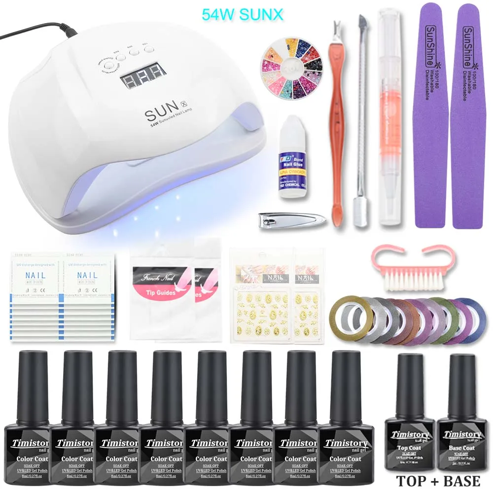 

Manicure Set Nail Gel Polish Set Set For Manicure Gel Nail Polish Kit Nail Art Sets Nail Dryer UV LED Lamp Tools For Manicure