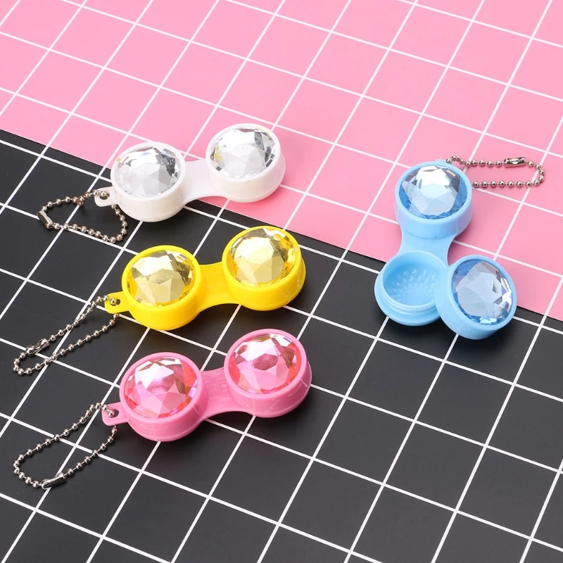 

Simple Contact Lens Box Diamond Shaped Travel Portable Case Lens Storage Container Case Contact Lens Case Random delivery