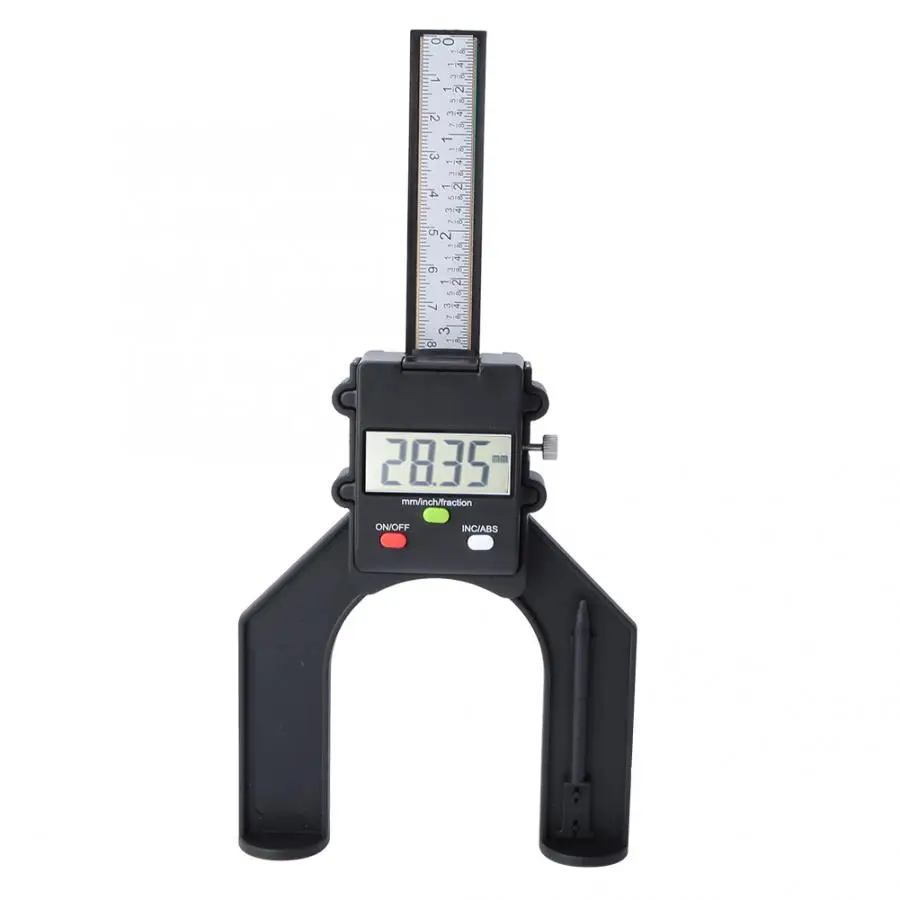 1Pcs 80mm Magnetic LCD Display Digital Depth Gauge Woodworking Hand Measuring Ruler Calipers Measuring Tools