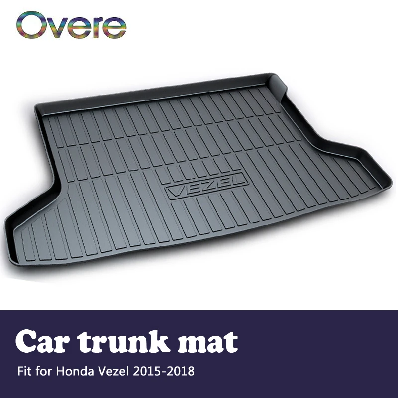 

Overe 1Set Car Cargo rear trunk mat For Honda Vezel 2015 2016 2017 2018 Styling Boot Liner Waterproof Anti-slip mat Accessories