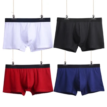 

4pcs/lot YLOVECHENG Male Panties Cotton Men's Underwear Boxers Breathable Man Boxer Solid Underpants Comfortable Brand Shorts