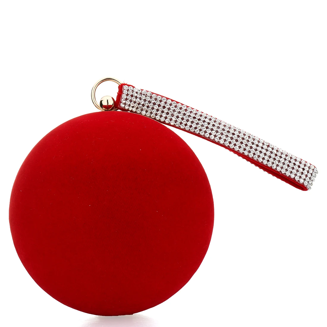 Уникальный бархатный вечерний клатч, Женская сумочка, красный клатч, сферические вечерние сумки, маленький кошелек, цепочка на плечо, Pochette Femme