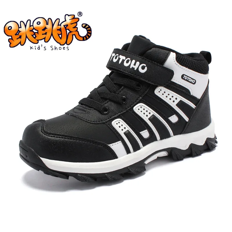 

New Warm Children Shoes Brand Kids Leather High Help Shoes Boys Girls Student Breathable Fashion Sneakers Hot Sale