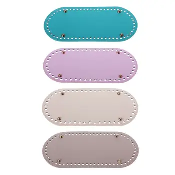 

Oval Long Bottom for Knitting Bag PU Leather 60 Holes Women Bags Handmade DIY Accessories
