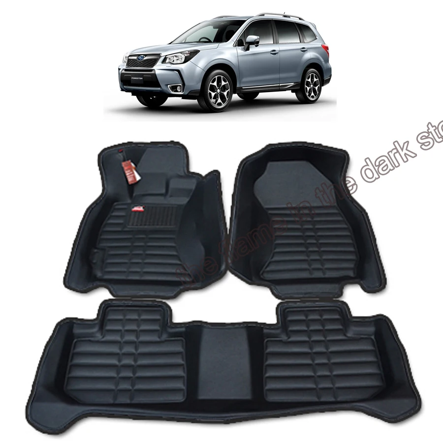 

lsrtw2017 leather car floor mat carpet rug for subaru forester SJ 2012 2013 2014 2015 2016 2017 2018 2019 2020 SK accessories