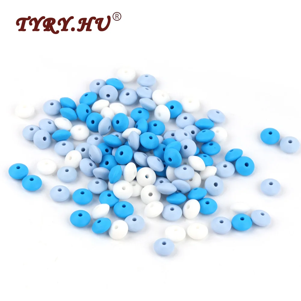 

TYRY.HU Silicone Lentil Beads 60Pcs Baby Teething Silicone Beads BPA Free Baby Teethers Shower Gifts Infants Tooth Nursing Toys