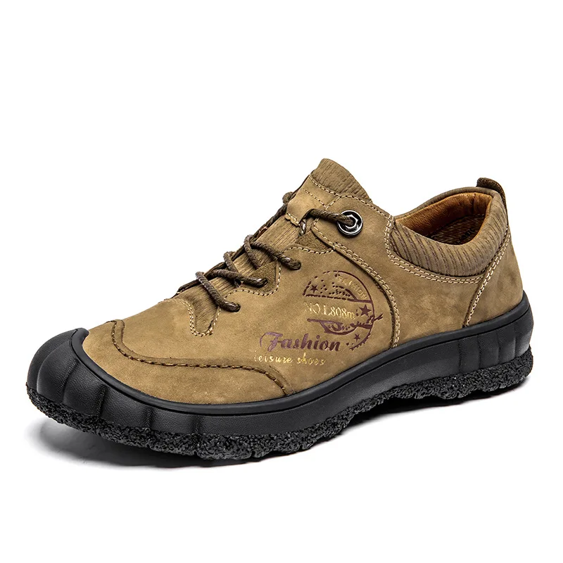 

BACKCAMEL 2018 Autumn Winter New Men's Fashion Suede Leather Outdoor Waterproof Non-slip Shoes High Quality Boots Size 38-45