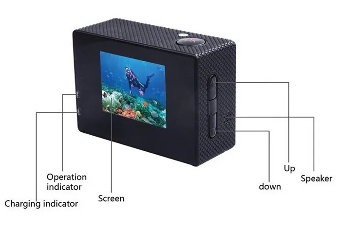 Спортивная камера 8MP 140D 1080P 2 0 LCD широкоугольные экшн камеры шлем видеокамера 30 м