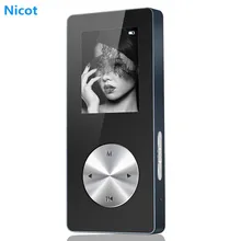 NICOT Bluetooth MP3 Player 4G 8G 16G Metal Hifi Music Sport Mini Walkman Player MP3 With Speaker Support TF Card FM Recorder O5