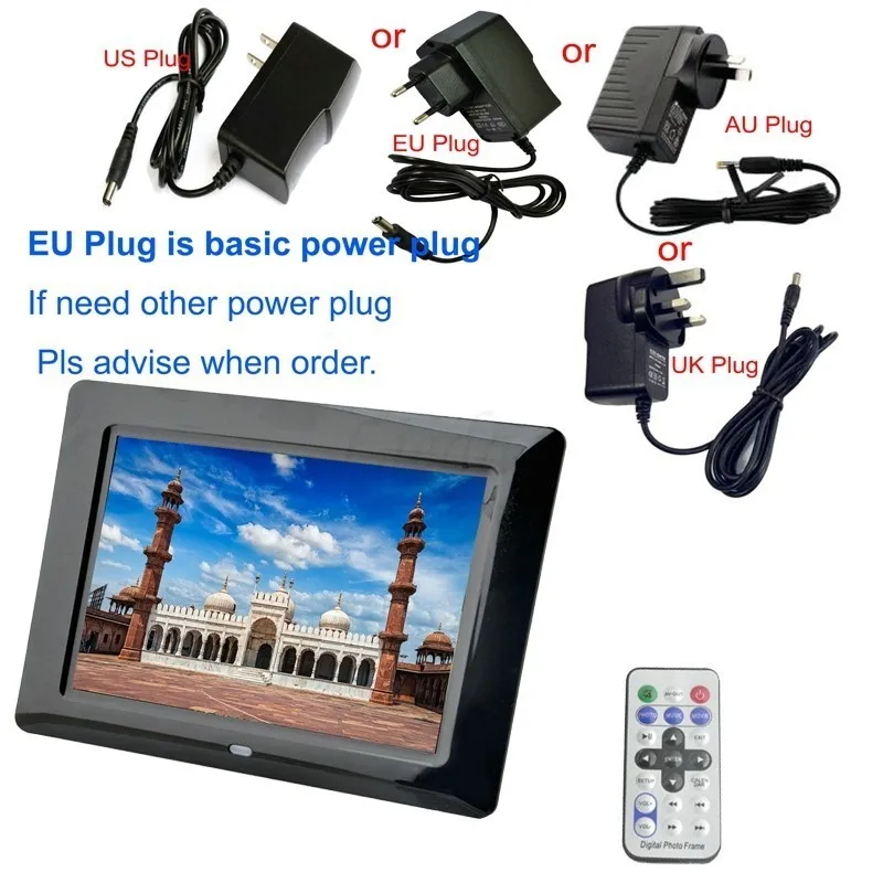 7 дюймовый светодиодный Подсветка HD 800*480 полный Функция цифровая фоторамка