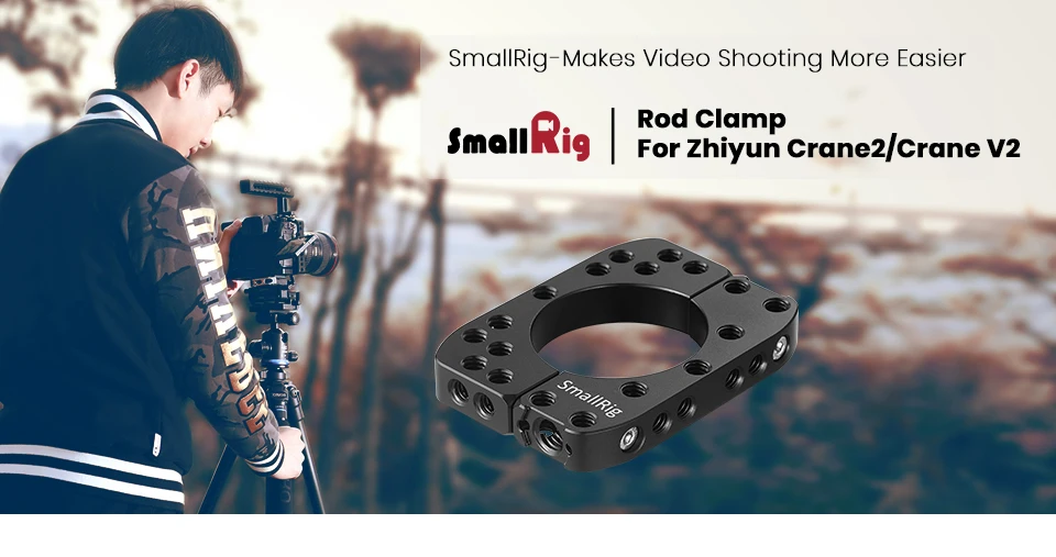 Зажим для штанги SmallRig для Zhiyun Crane2/Crane V2 с 1/4-20 резьбовыми отверстиями и точками Arri 3/8 быстросъемный зажим для штанги-2119