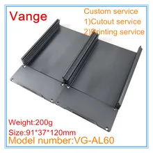 4 шт./лот настенный корпус экструзионные профили 91*37*120 мм 6063-T5 алюминиевый корпус проектная коробка для коммуникационного модуля PCB