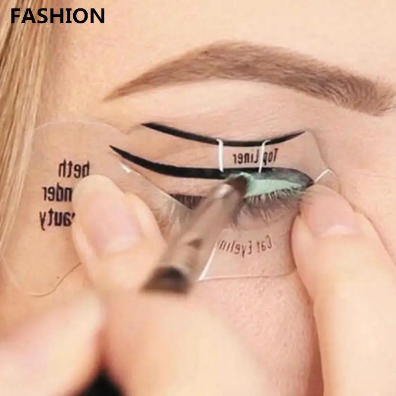 4 шт. подводка для глаз макияж трафарет кошачий Smokey Eye модели карточка бровей
