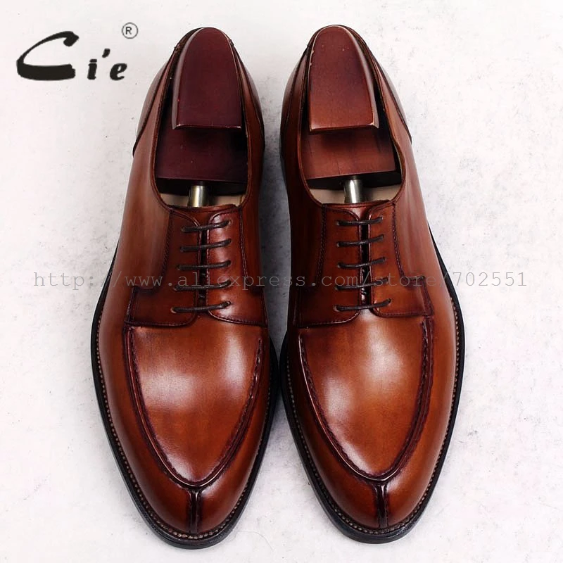 Мужские туфли Дерби на шнуровке из натуральной телячьей кожи|shoes brown|shoes free shippingshoe