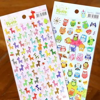 

3packs Cute Giraffe Owl Sticker School DIY Scrapbook Notebook Phone Decor Paper Sticker Lovely Cartoon Stationery Stickers