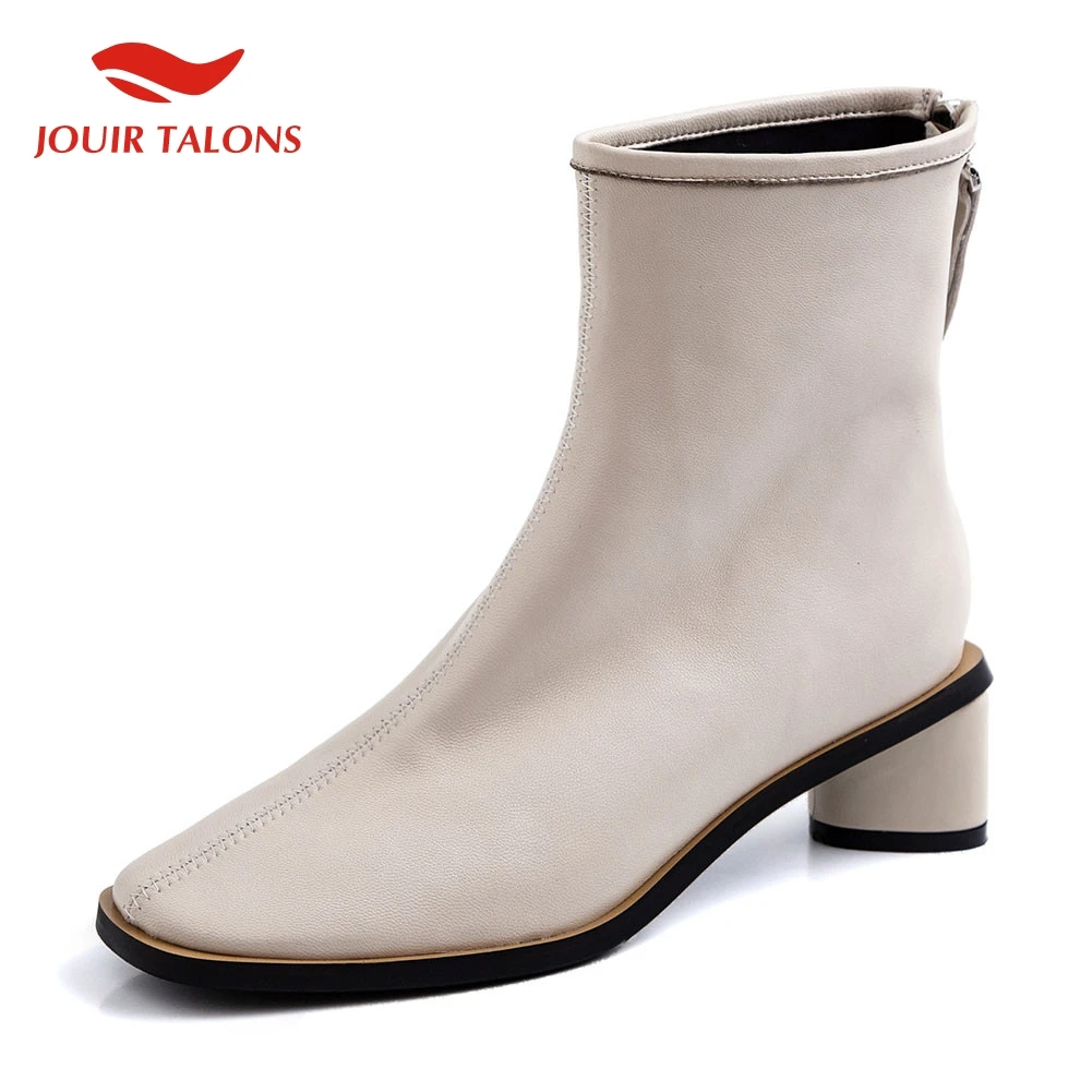 

Top Quality Brand Plus Size 41 Snakeskin Genuine Leather Ladies Chunky Heels Women Shoes Woman Party Autumn Winter Ankle Boots