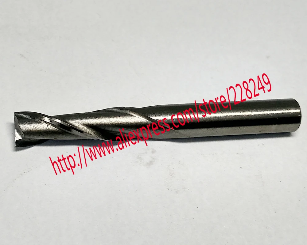 

1 pc D8*25*D8*66 HSSAL 100% grinding high quality 2 Flutes Flat End Mills Spiral Bit Milling Tools CNC Router bits