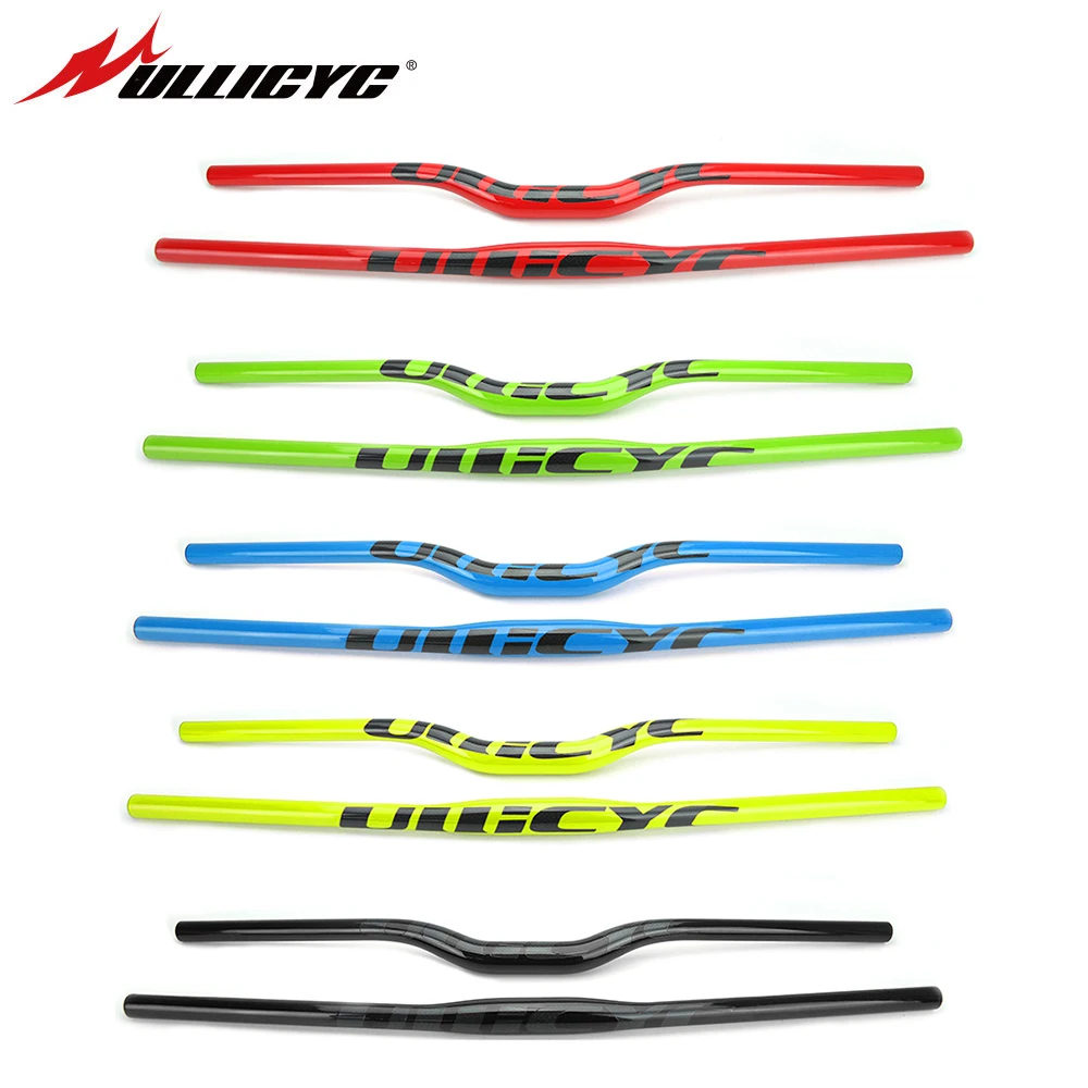 

2019 China Famous Brand Ullicyc Carbon MTB Handlebar Flat Or Rise Handlebar colorfull 31.8*580-720mm
