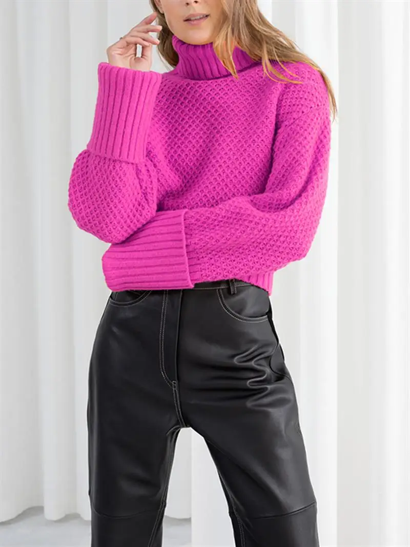 Свитер женский осень зима кашемир вязаный женский свитер и пуловер женский свитер джемпер Pull Femme SJ3395X - Цвет: ROSY