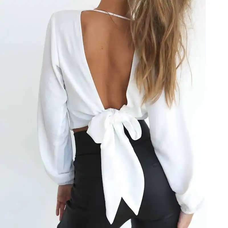 blusa corta femenina