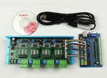 MACH3 USB CNC 5 Axis 100KHz Smooth Stepper Motion Control card breakout board+TB6600 4 Axis 4.5A Stepper Motor Driver board MACH3 USB CNC 5 Axis 100KHz Smooth Stepper Motion Control card breakout board+TB6600 4 Axis 4.5A Stepper Motor Driver board