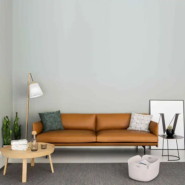 Nordic Simple Light Luxury Minimalist Post Modern Leather Sofa Minimalist Post Modern Leather Sofa