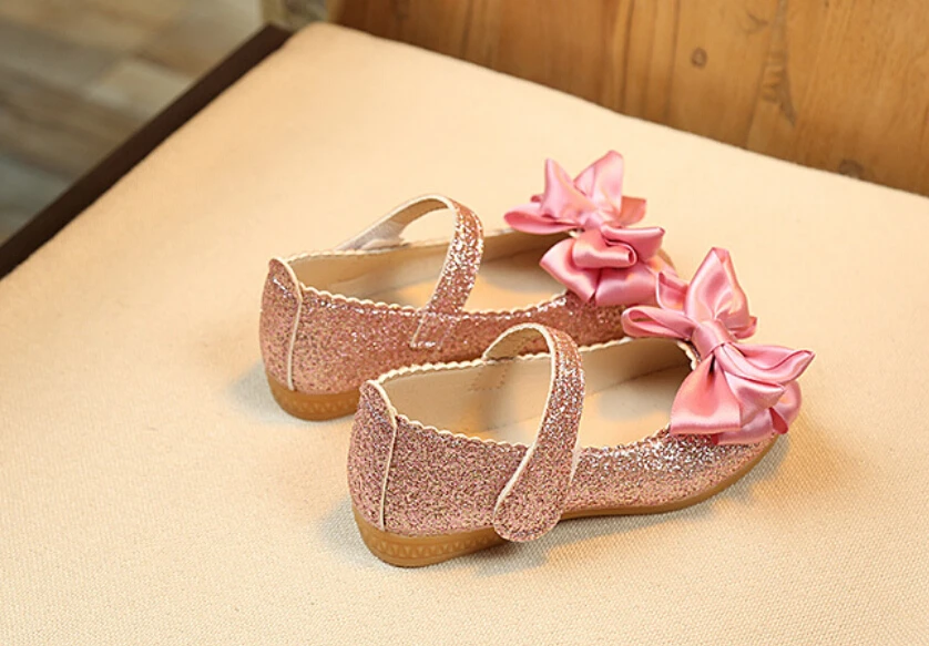 Детские сандалии для принцесс; элегантная детская Свадебная обувь для девочек; Золотое Платье; кожаная обувь; Праздничная обувь для девочек; цвет розовый