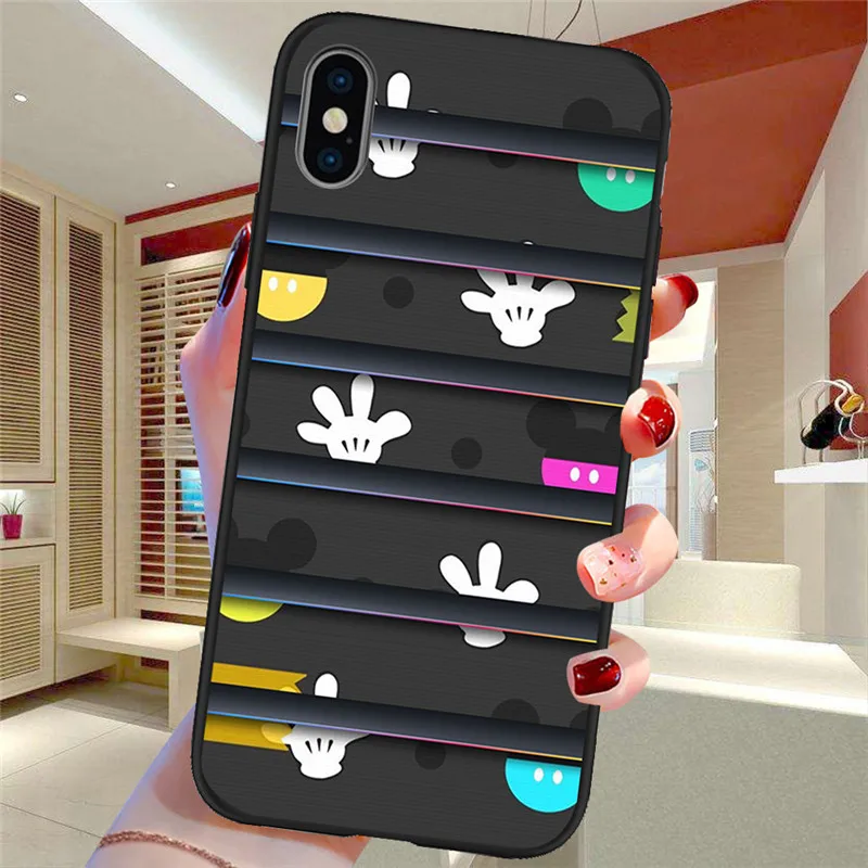 Мультфильм для iPhone X XR XS Max 5 5S SE 6 6S 7 8 Plus Oneplus 5T Pro 6T чехол для телефона Funda Coque Etui funda capinha mouse - Цвет: H1867