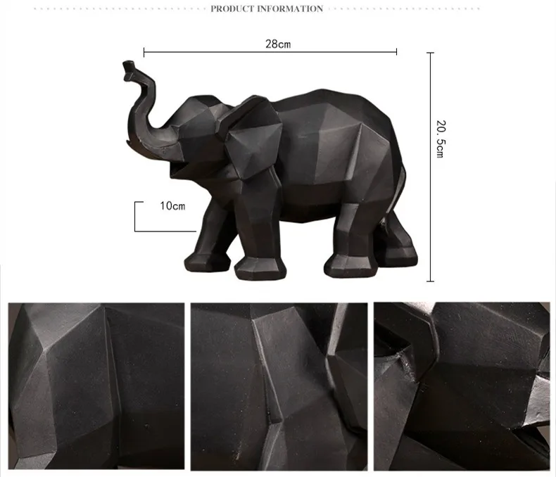 Смола слон скандинавские современные украшения дома аксессуары оригами геометрические ТВ винный кабинет комната
