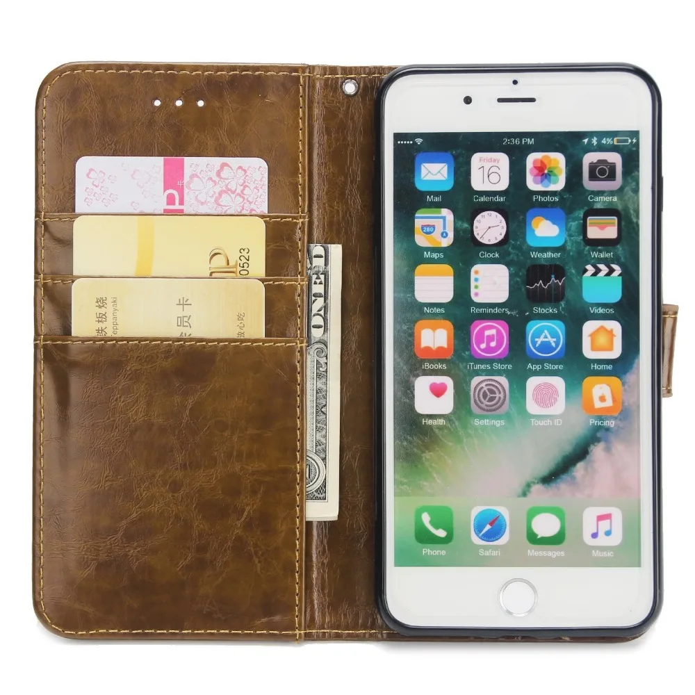 

Flip Leather Wallet Case for iPhone XR X XS Max 6 6s 7 8 plus X 5 5S SE Case Business Book Holder 3 Card Slot Pocket Shell Cover