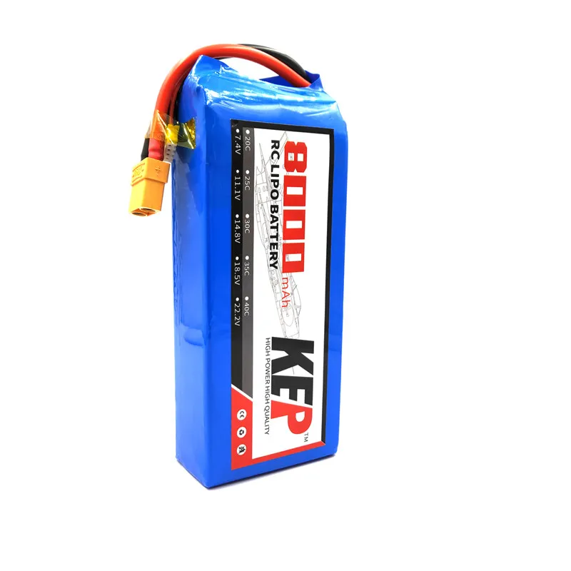 Высокомощный RC Lipo аккумулятор 2S 3S 4S 5S 6S 7,4 V 11,1 V 14,8 V 18,5 V 22,2 V 8000mAh 25C 35C для радиоуправляемого вертолета автомобиля литий-полимерный