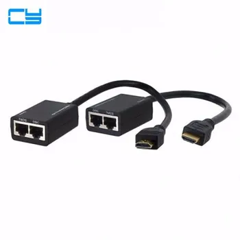 

HDMI Over 30 Meters RJ45 CAT6 CAT5e UTP LAN CAT 6 Ethernet cable Balun Extender HD 1080P HDTV RJ45 cable connector