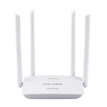 

Free DHL 10pcs/lot 300Mbps Wireless WiFi Router With 4 Antennas English Firmware Wi-fi Repeater Extender 5 Ports RJ45 PIXLINK