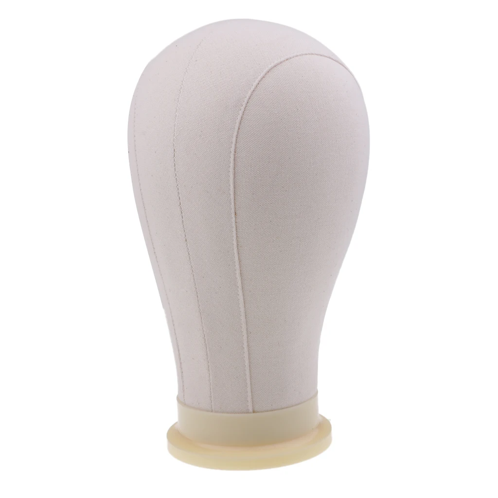 Canvas Cork Mannequin Head Wig Hat Making Glasses Holder Display Head Pins - 21/ 22/ 23/ 24 Inch Optional (4 Types) 