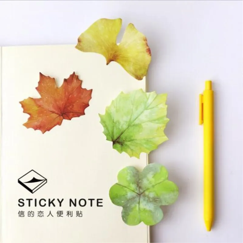

30 Sheets Cute Kawaii Paper Sticky Memo Pad Creative Maple Leaf Post It Note For Kids Korean Stationery Gift School Supplies