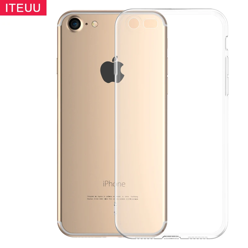 Ультратонкий Прозрачный чехол ITEUU 7 8 Plus TPU для iPhone SE 2020 Мягкие гибкие силиконовые
