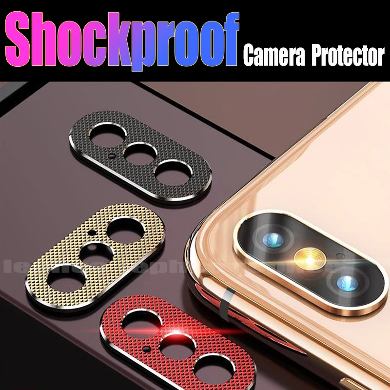 

Rear Camera Protector For iPhone X XS Max XR 7 8 6s Plus on iPhonex Guard Metal Lens Case Cover Ring Bumper Protection lens Ring