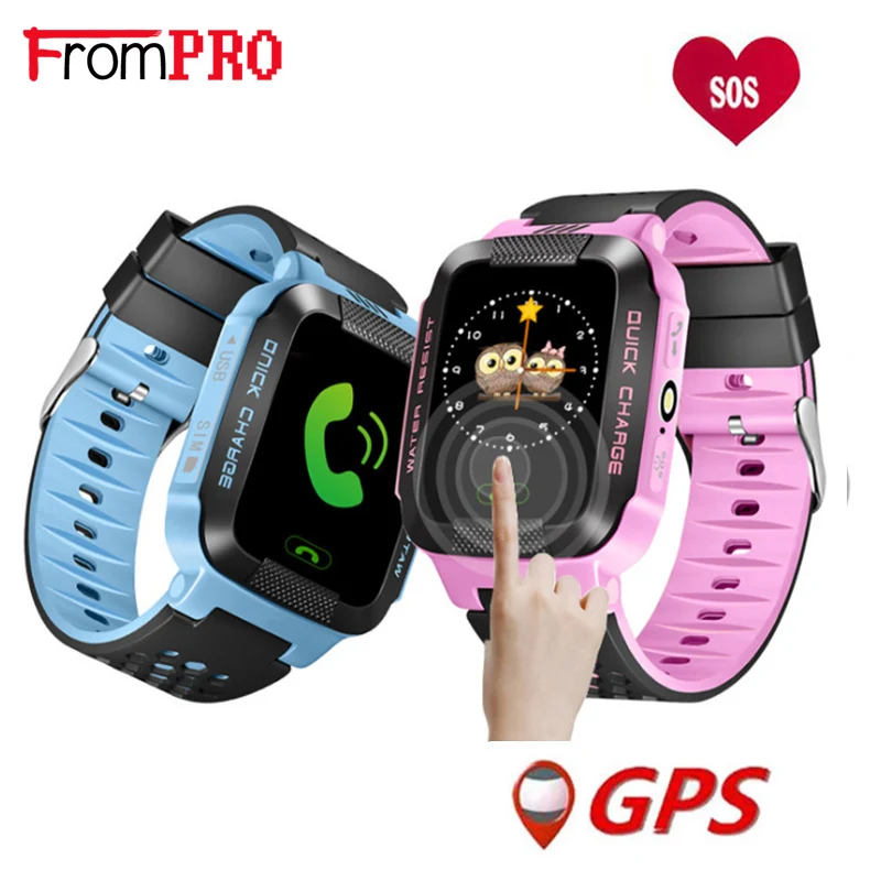 Y21 GPS Children Smart Watch Anti - Lost Camera Flashlight Baby SOS Call Location Device Tracker Kid Safe Q528 Q529 Smartwatch