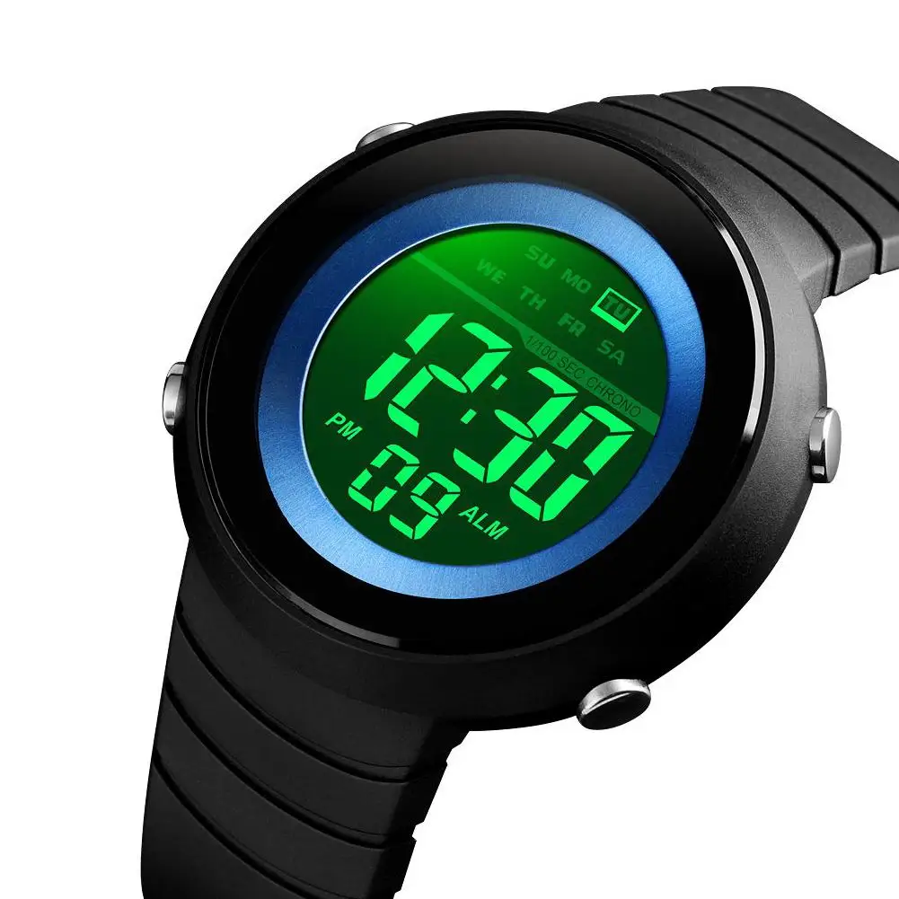 

Skmei watch men smart watch women Chronograph Alarm Watch Fashionable Simple Backlit Single Display Electronic relogio